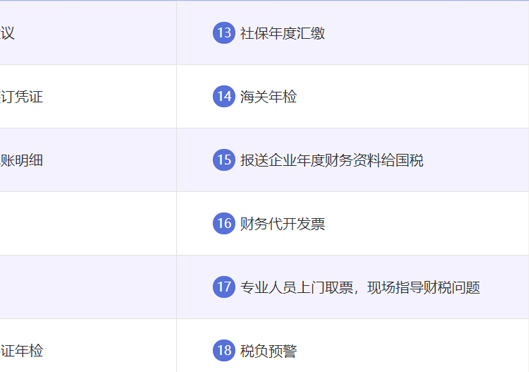 小美熊代辦高新區(qū)代理記賬服務(wù)內(nèi)容