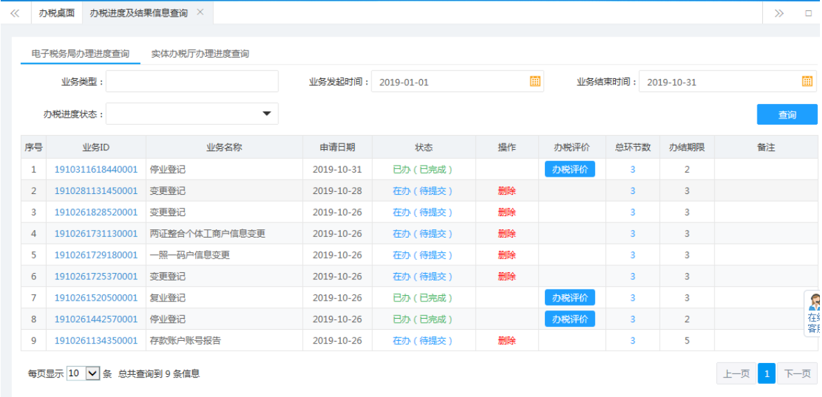鄭州管城區(qū)停業(yè)登記網(wǎng)上辦理流程辦稅進度及結(jié)果信息查詢